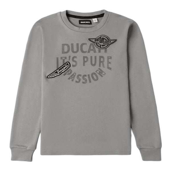 Boys Dark Grey Logo-Patch T-Shirt