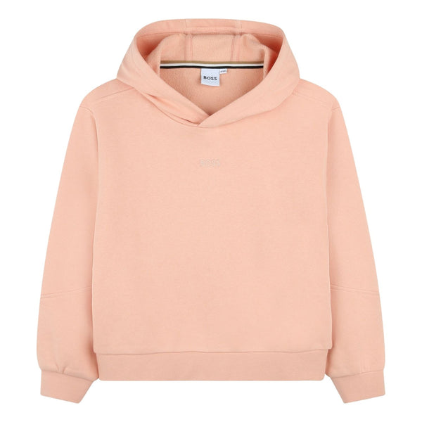 Girls Pink Logo-Print Hoodie