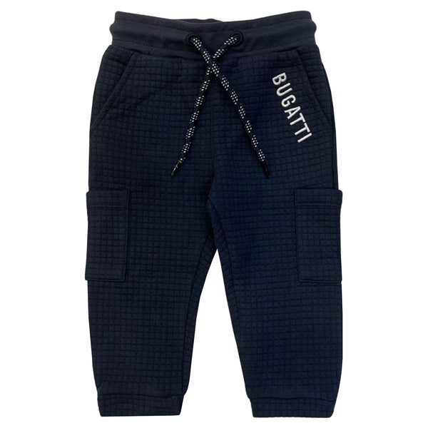 Baby Boys Navy Blue Logo Woolen Trouser