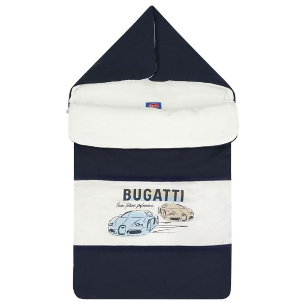 Baby Boys Navy Blue & White Logo-Print Nest