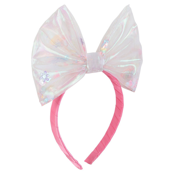Girls Pink Confetti Bow Hairband