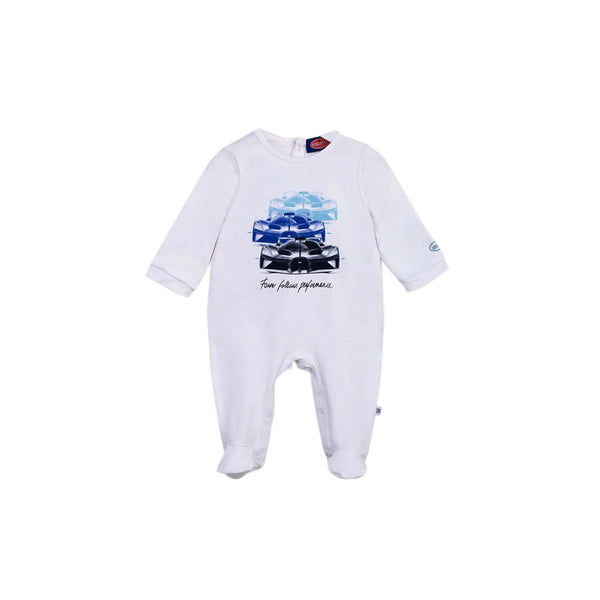 White Logo Babygrow