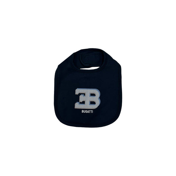 Baby Kids Navy Blue Logo Print Bib
