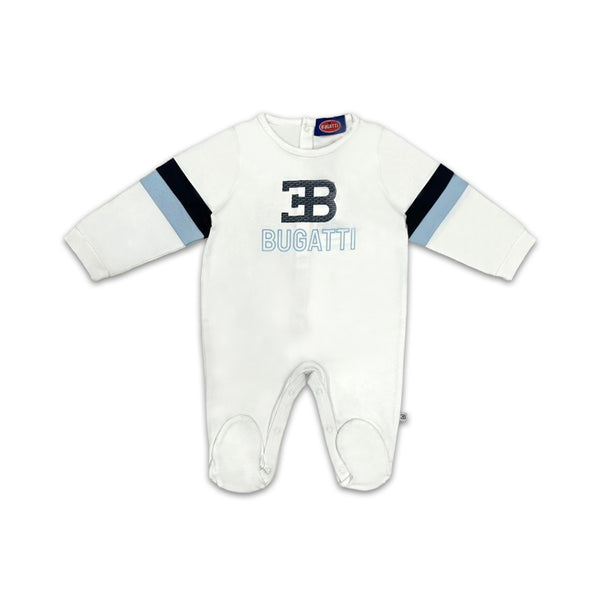 Baby Boys White Logo-Print Romper
