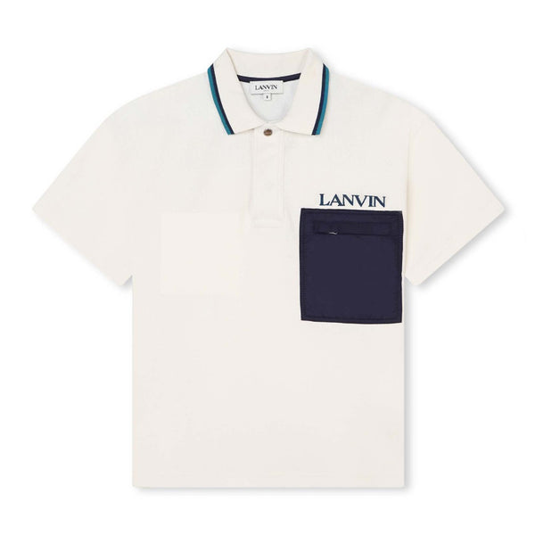 Boys Ivory Cotton Polo T-shirt