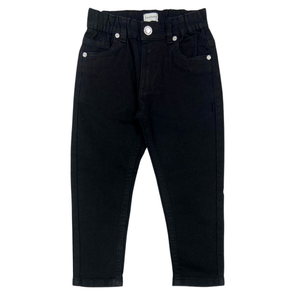 Baby Boys Black Logo-Patch Jeans