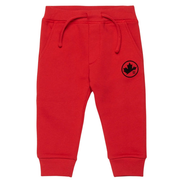 Baby Unisex Red Logo-Print Joggers