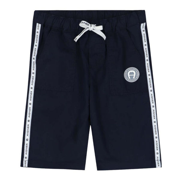 Boys Navy Logo Shorts
