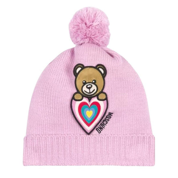 Pink Logo Pom-Pom Hat