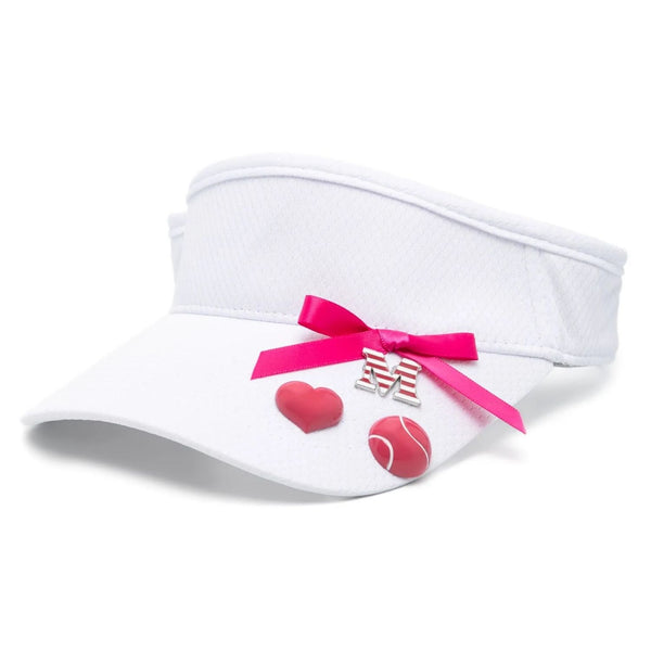 Girls White Honeycomb-Pattern Visor