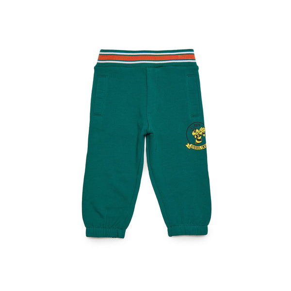 Baby Boys Green Bee-Print Track Pant