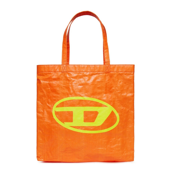 Unisex Orange Oval D-Logo Shopper Bag