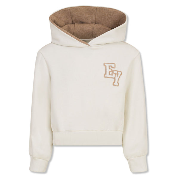 Boys Ivory Logo-Patch Hoodies