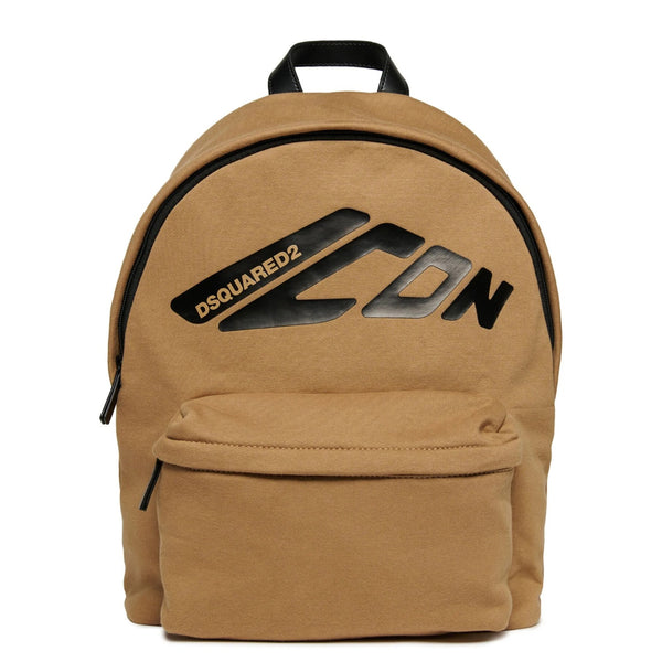 Boys Beige Icon-Print Backpack
