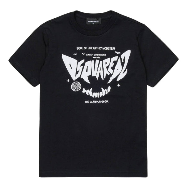 Unisex Black Logo-Print T-Shirts