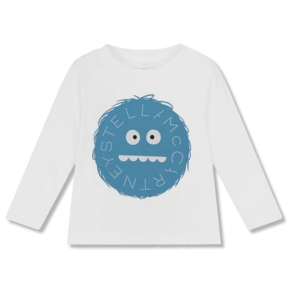 Baby Boys White Monster-Print T-shirt