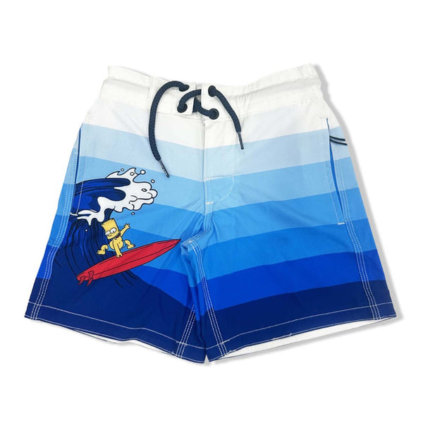 Boys Blue Bart Surf Stripes Shorts