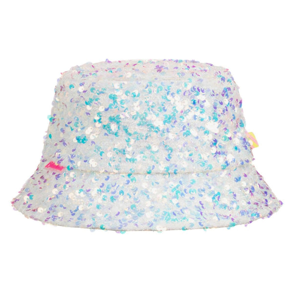 Girls Iridescent Sequin Bucket Hat