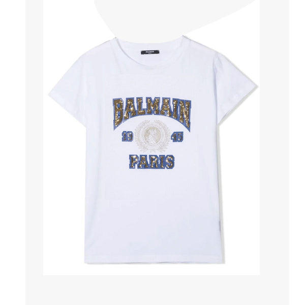 Sequin Embellished Cotton T-Shirt