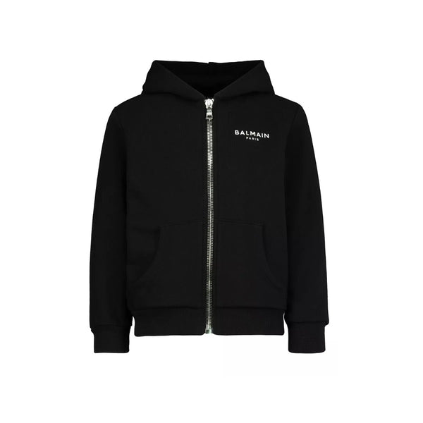 Balmain Logo Print Unisex Zipped Hoodie