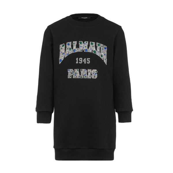 Logo Embellished Sweatshirt Dress