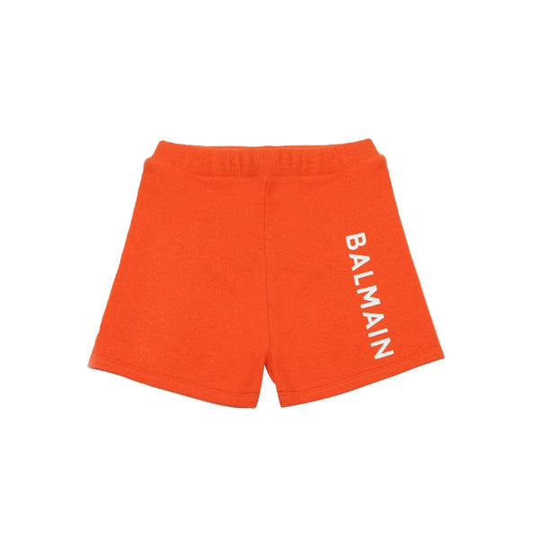 Baby Logo Print Orange Shorts