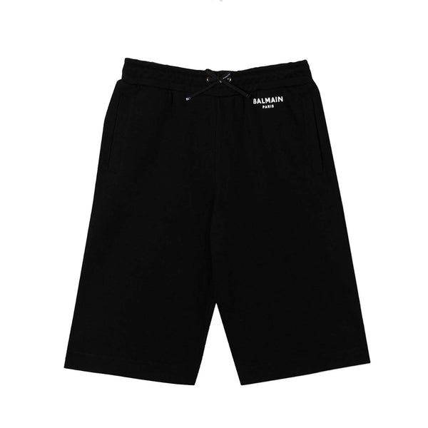 Boys Black Balmain Cotton Bermuda