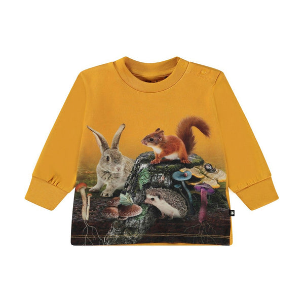 Baby Kids Yellow Printed Sweatshirt