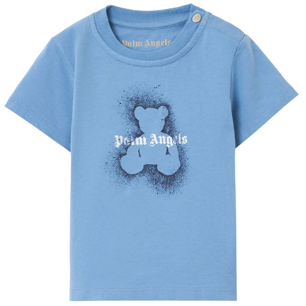 Baby Boys Blue Bear Logo-Print T-Shirt