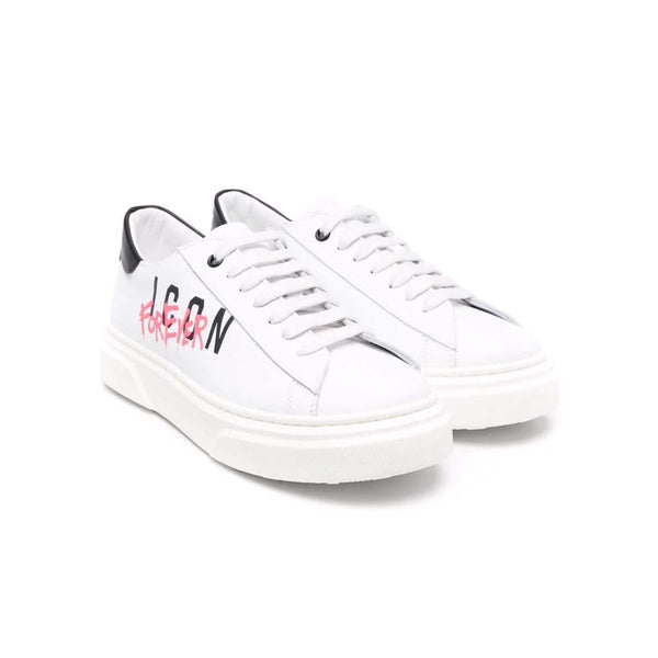 White Low-Top Icon Sneakers