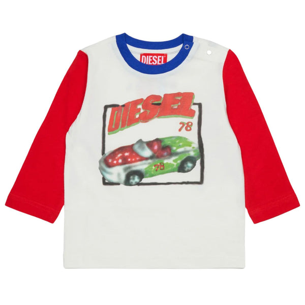 Boys White Logo-Print T-shirt