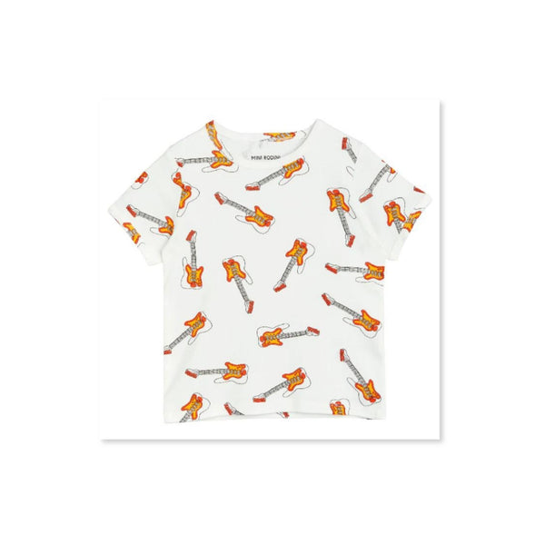 White Organic Cotton Guitar T-shirt