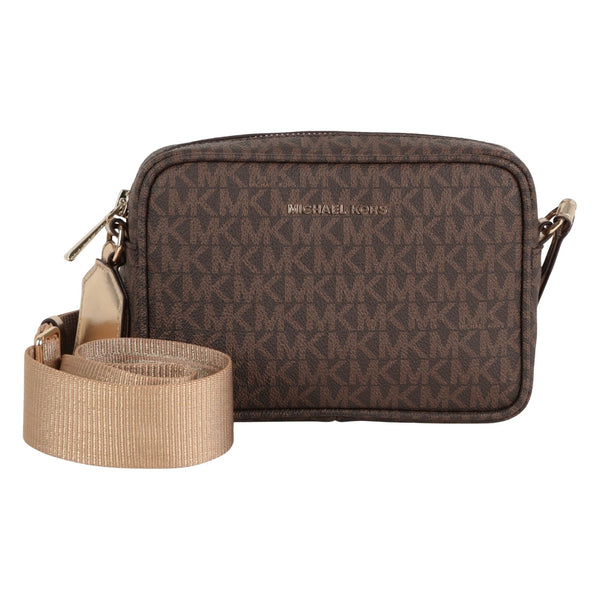 Girls Brown All-Over Logo-Print Shoulder Bag