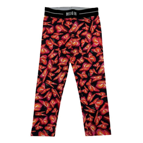 Girls Multi Color Butterfly Print Leggings