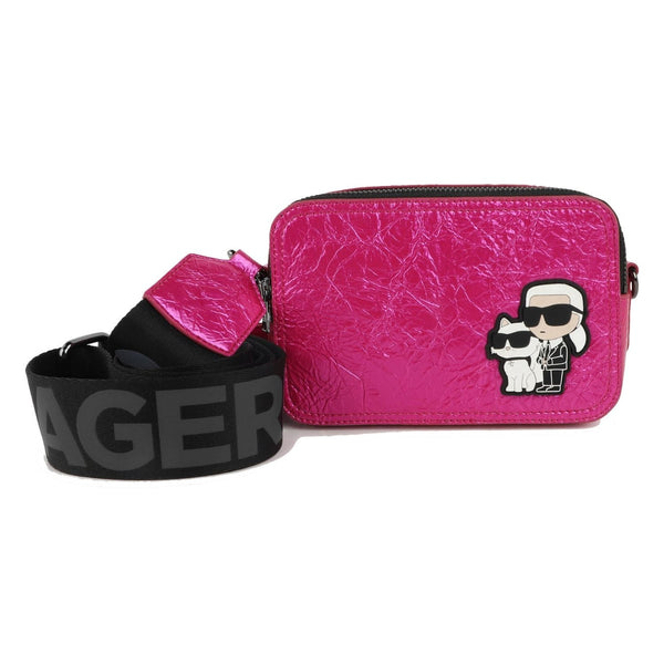 Girls Pink Logo-Strap Shoulder Bag