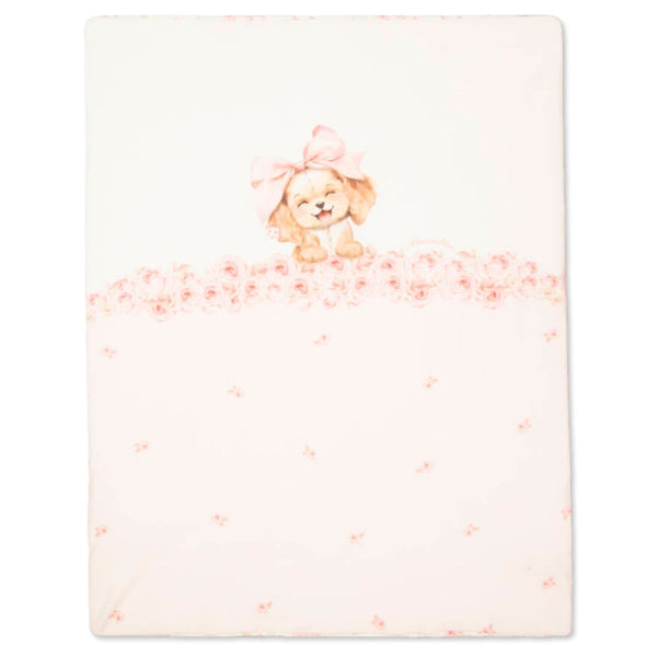Baby Girls Pink Graphic-Print Blankets