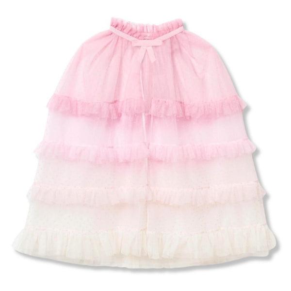 Girls Pink Ombre Tulle Cape