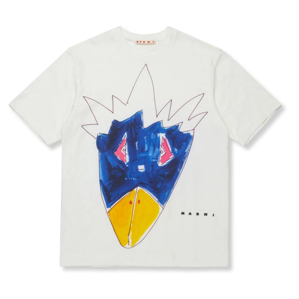 Boys Ivory Graphic-Print T-shirt