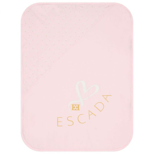 Baby Girls Pink Logo-Print Blankets