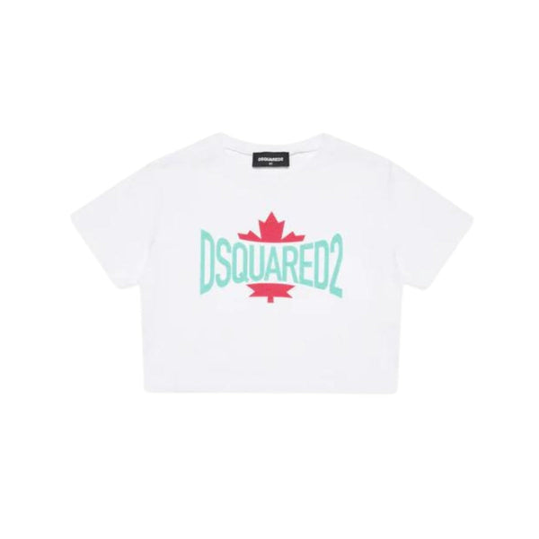 Girls White Logo Print T-Shirt