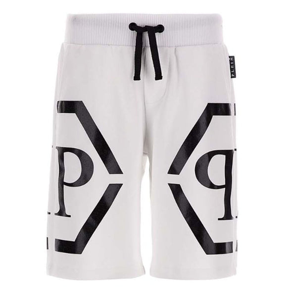 White Logo Bermuda Shorts