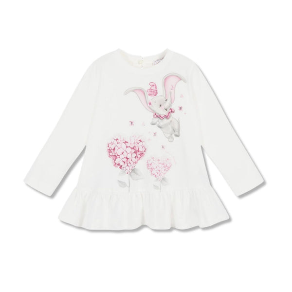 Baby Girls Ivory Disney Cotton Tunic Top