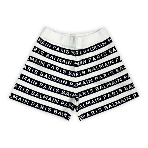 Baby Boys White & Black Stripes Short