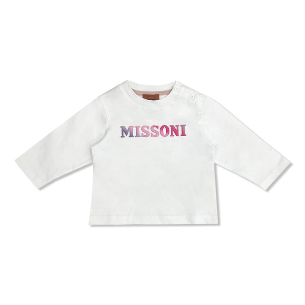 Baby Girls White Long-Sleeve T-Shirt