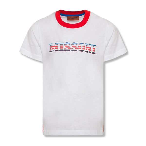 Unisex White Logo-Print T-Shirt