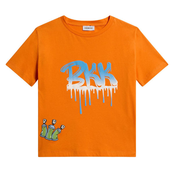 Boys Orange Graphic Print T-shirt