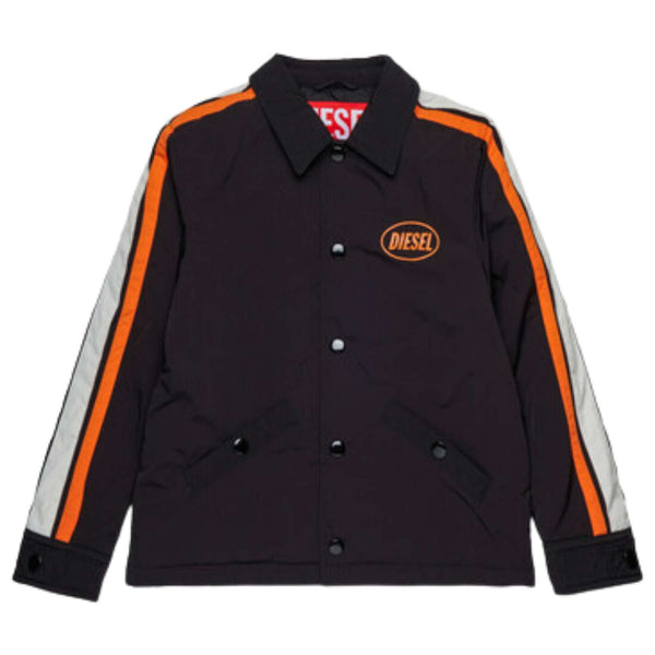 Boys Black Logo-Print Puffer Jackets