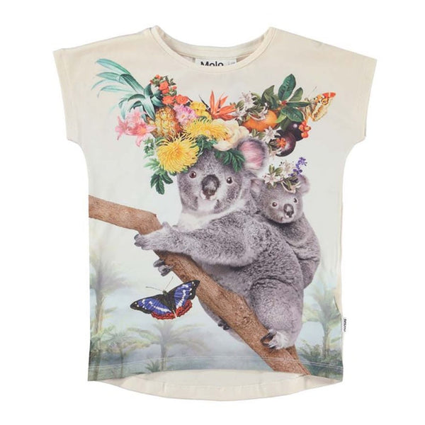 Girls Beige Koala T-Shirt