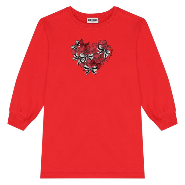Girls Red Graphic-Print Dress