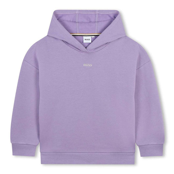 Girls Purple Logo-Print Hoodie